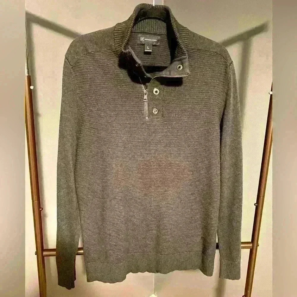 INC International Concepts Mens gray sweater like new size large‎